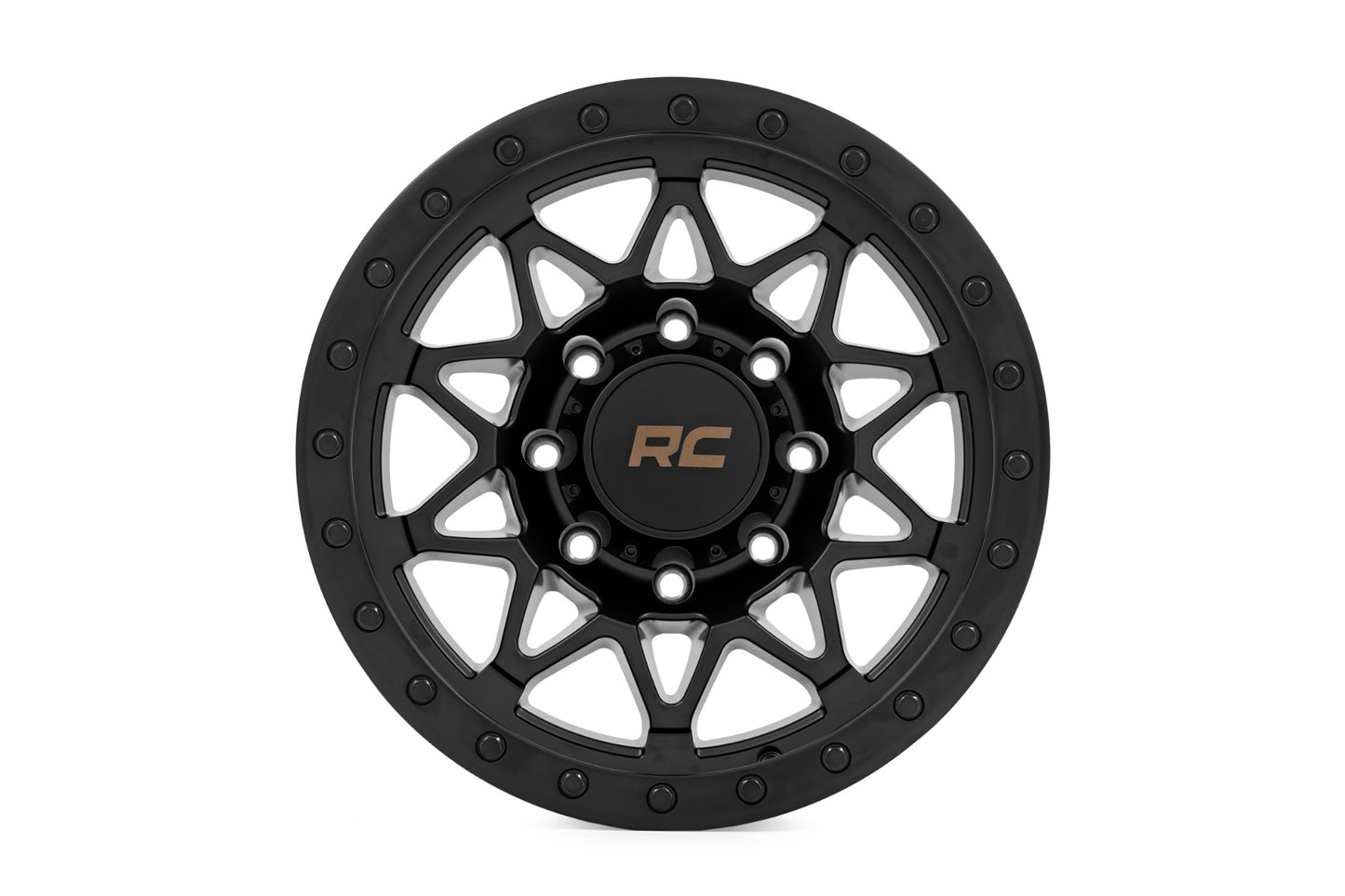 Rough Country 78 Series Wheel | Simulated Beadlock | Black | 18x9 | 8x180 | 0mm - RC Wheels (Image 2 of 6)