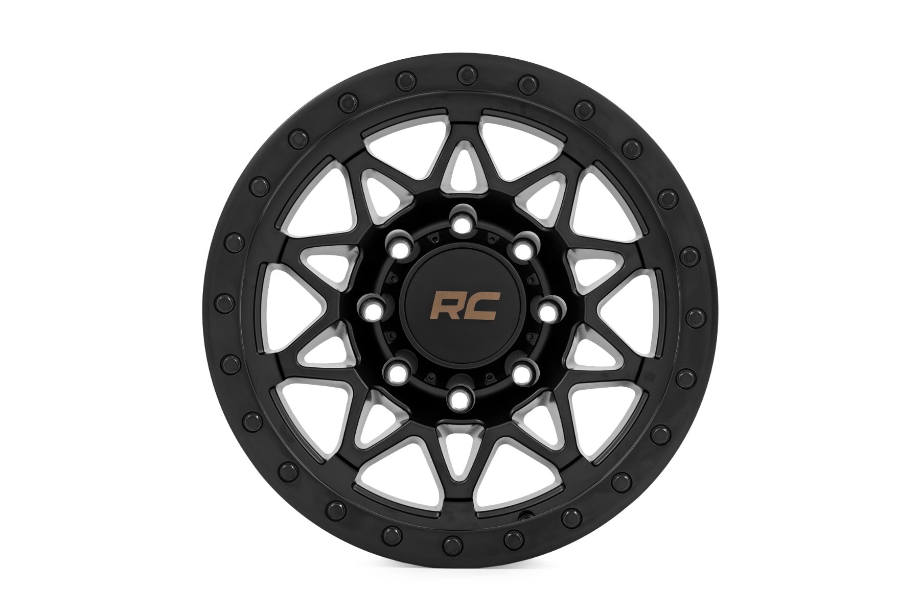 Rough Country 78 Series Wheel | Simulated Beadlock | Black | 18x9 | 8x180 | 0mm - RC Wheels (Image 2 of 6)