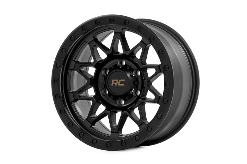 Rough Country 78 Series Wheel | Simulated Beadlock | Black | 18x9 | 8x180 | 0mm (manufacturer page)