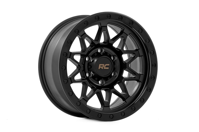 Rough Country 78 Series Wheel | Simulated Beadlock | Black | 18x9 | 8x180 | 0mm (manufacturer page)