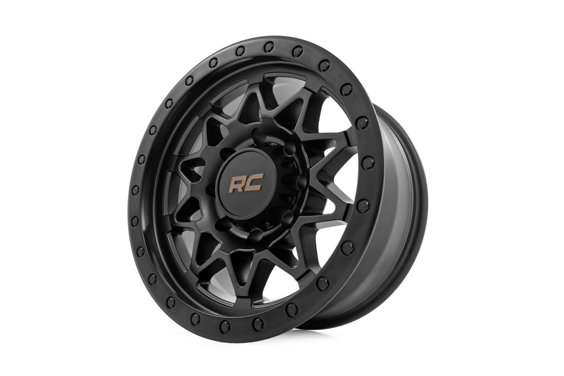 Rough Country 78 Series Wheel | Simulated Beadlock | Black | 18x9 | 8x180 | 0mm - RC Wheels (Image 3 of 6)