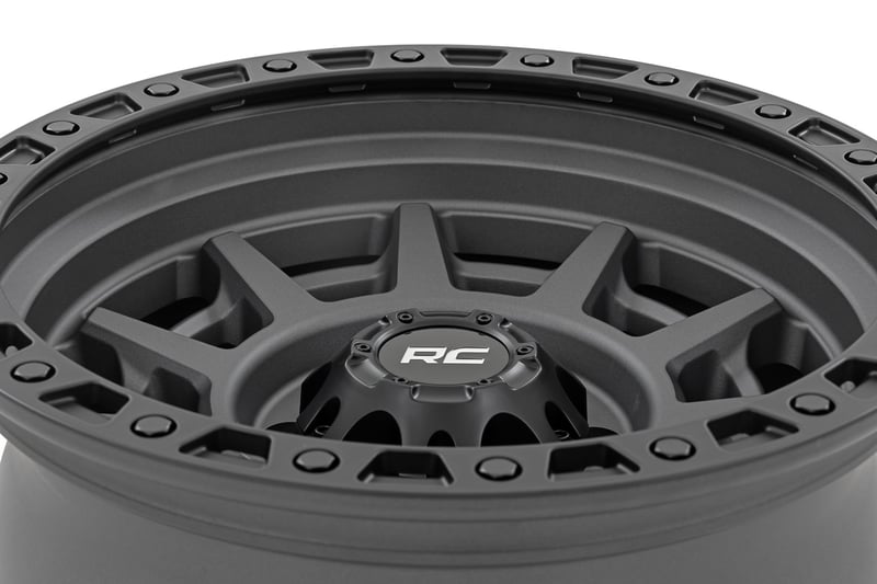 RC 85 Series Wheel | One-Piece | Gunmetal Gray/Black | 15x8 | 5x4.5 | -19mm (manufacturer page)
