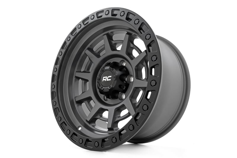 RC 85 Series Wheel | One-Piece | Gunmetal Gray/Black | 15x8 | 5x4.5 | -19mm (manufacturer page)