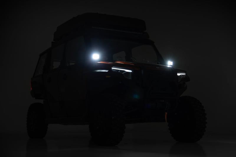RC LED Light Kit | Front Mount | 3" Chrome Pair | Wide Angle | Polaris XPEDITION ADV 5 (manufacturer page)