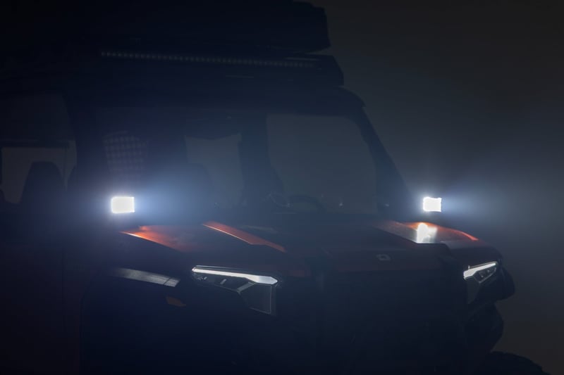 RC LED Light Kit | Front Mount | 3" Chrome Pair | Wide Angle | Polaris XPEDITION ADV 5 (manufacturer page)