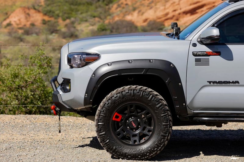 RC Defender Fender Flares | 202 Black Onyx | Toyota Tacoma 2WD/4WD (2016-2023) (manufacturer page)