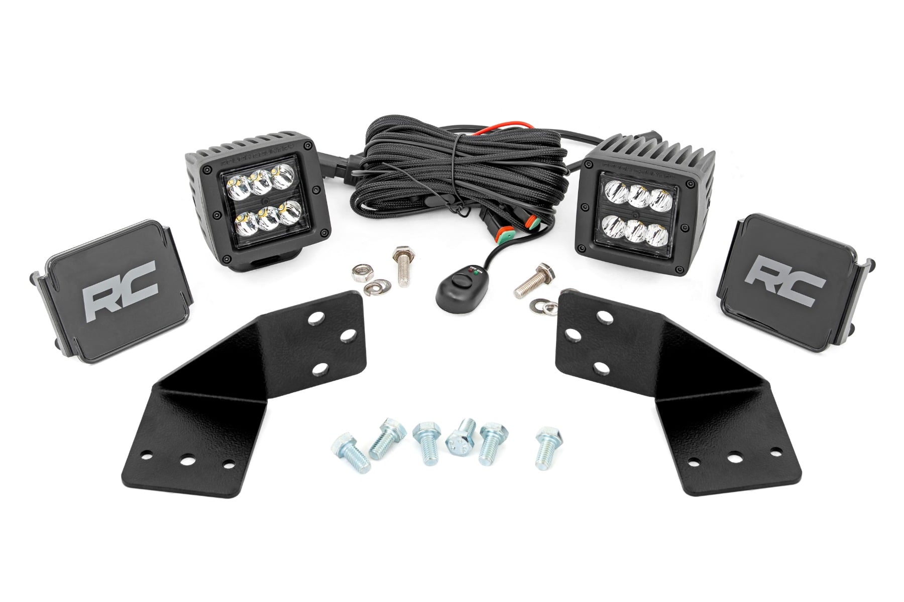 LED Light Kit | Rear Mount | 2" Black Pair | CFMOTO UFORCE 1000 - Lighting & Acc (Image 1 of 6)
