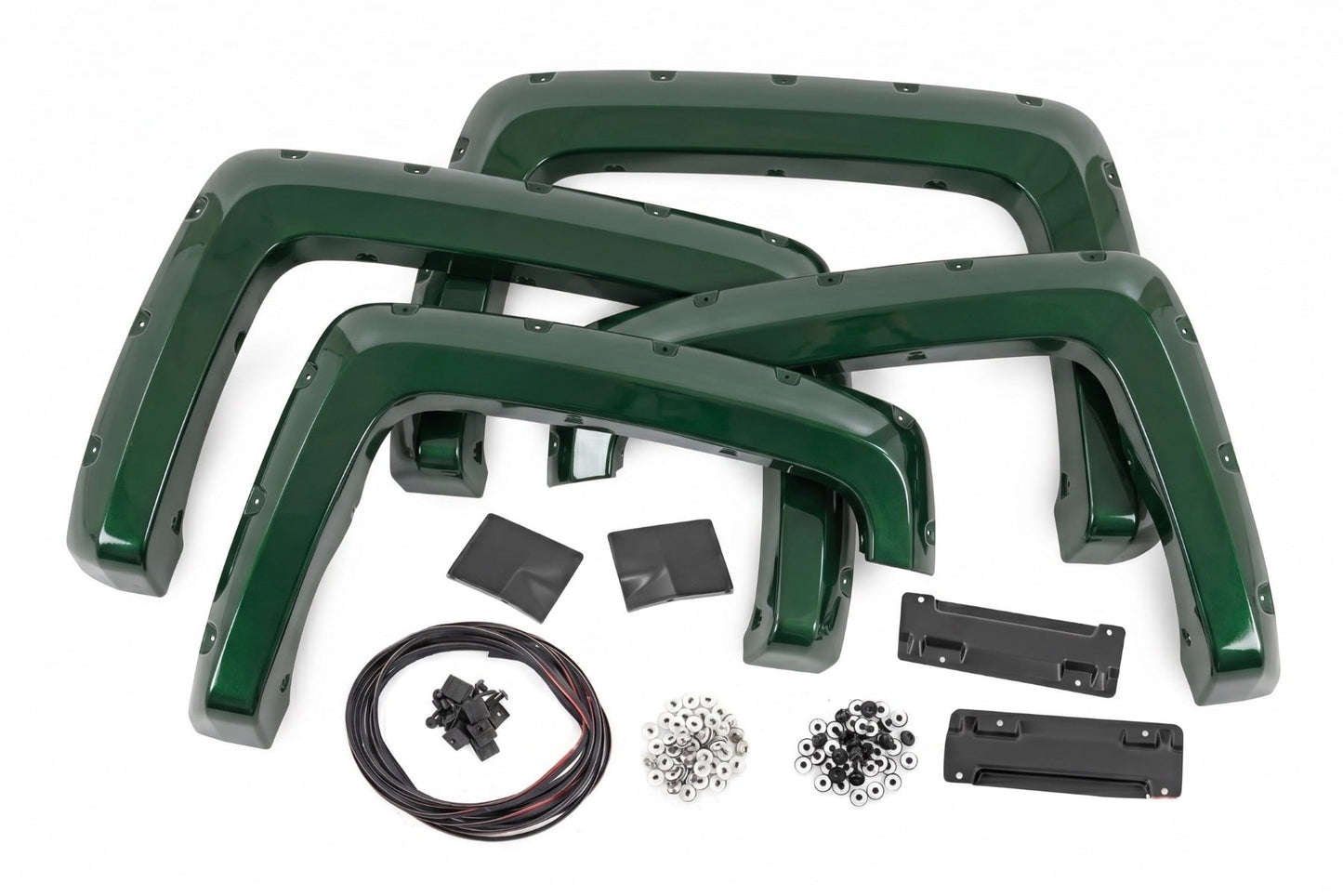 Pocket Fender Flares | 6'7" & 8' Bed | G7J Rainforest Green | Chevy Silverado 1500 (14-18)/2500HD - Fender Flares (Image 3 of 6)