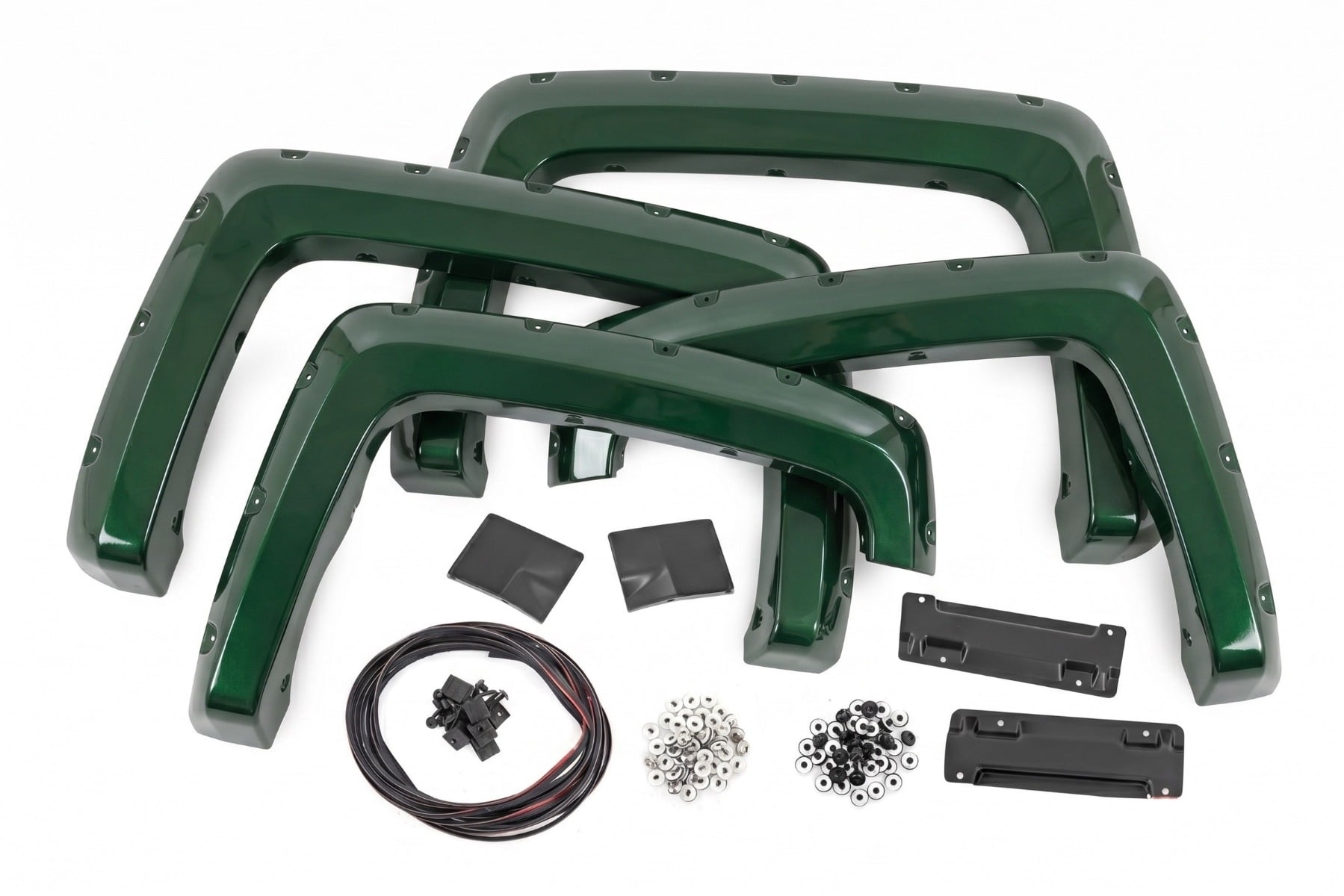 Pocket Fender Flares | 6'7" & 8' Bed | G7J Rainforest Green | Chevy Silverado 1500 (14-18)/2500HD - Fender Flares (Image 3 of 6)