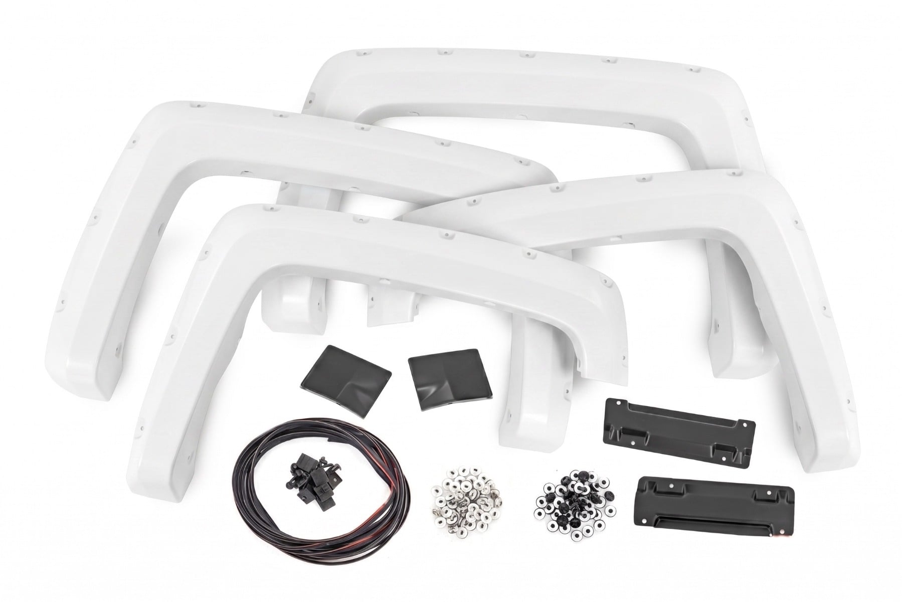 Pocket Fender Flares | 6'7" & 8' Bed | GAZ Summit White | Chevy Silverado 1500 (14-18)/2500HD (15-19) - Fender Flares (Image 3 of 6)