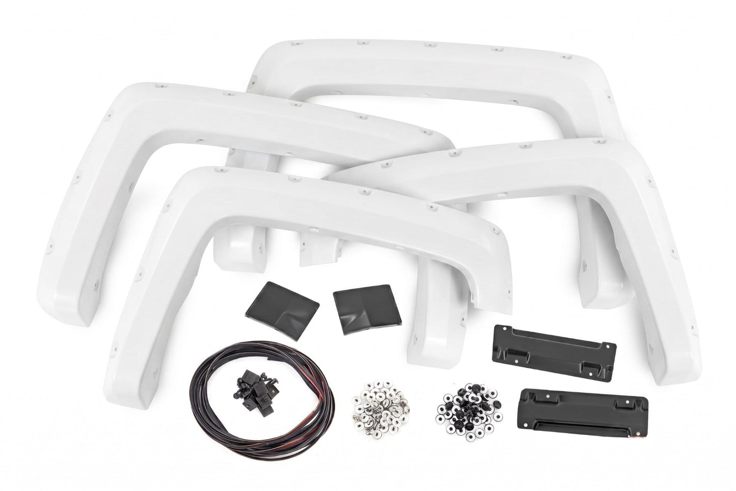Pocket Fender Flares | 6'7" & 8' Bed | GAZ Summit White | Chevy Silverado 1500 (14-18)/2500HD (15-19) - Fender Flares (Image 3 of 6)