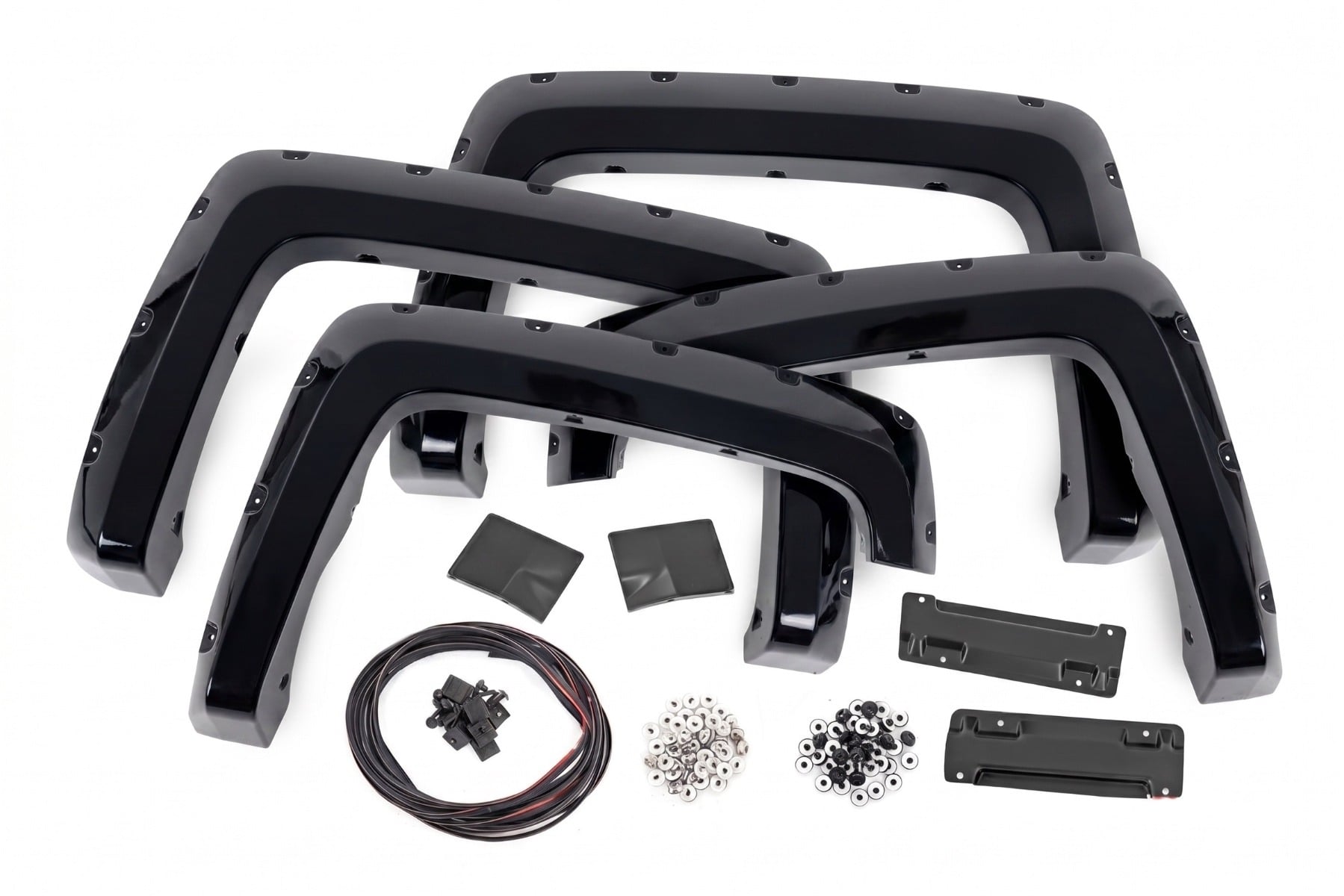 Pocket Fender Flares | 6'7" & 8' Bed | GB8 Mosaic Black | Chevy Silverado 1500 (14-18)/2500HD - Fender Flares (Image 3 of 6)