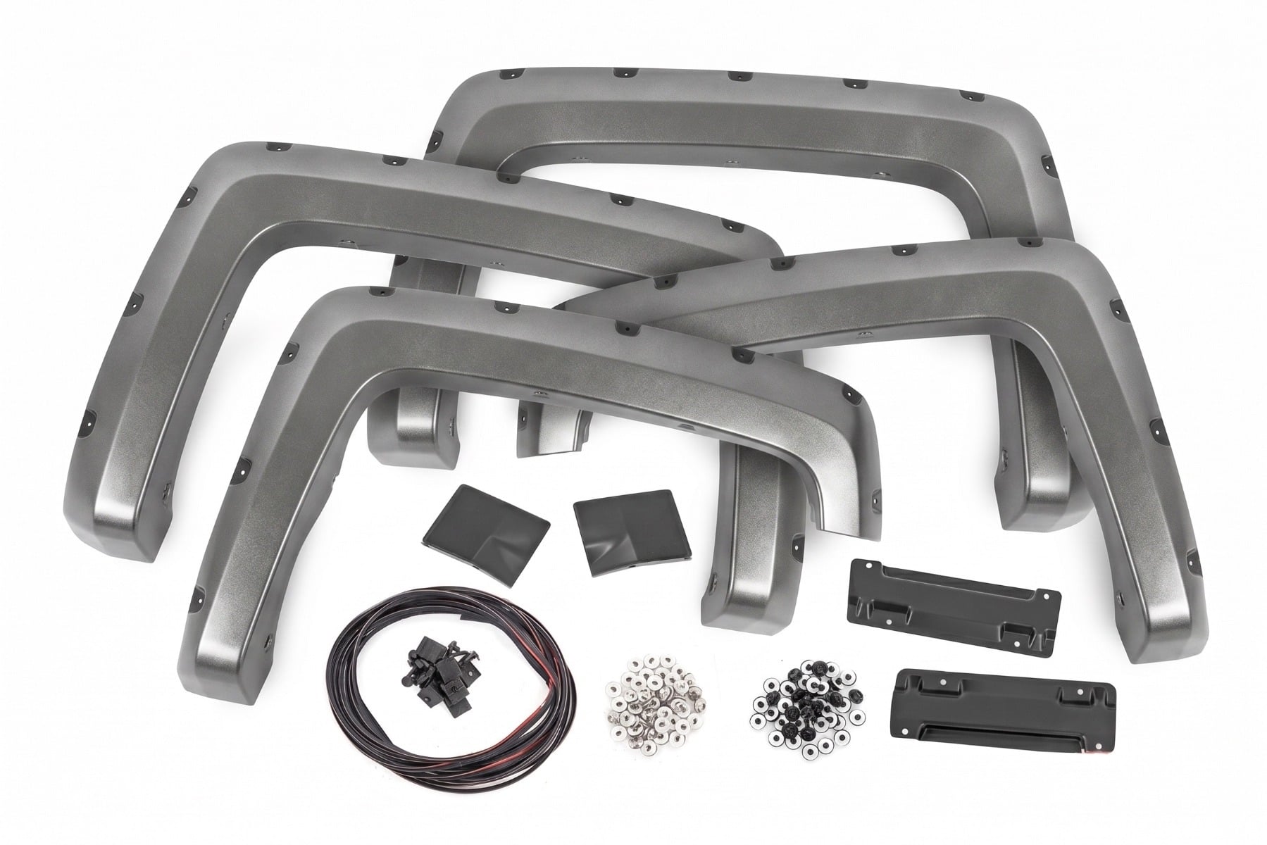 Pocket Fender Flares | 6'7" & 8' Bed | G9K Satin Steel | Chevy Silverado 1500 (14-18)/2500HD - Fender Flares (Image 3 of 6)