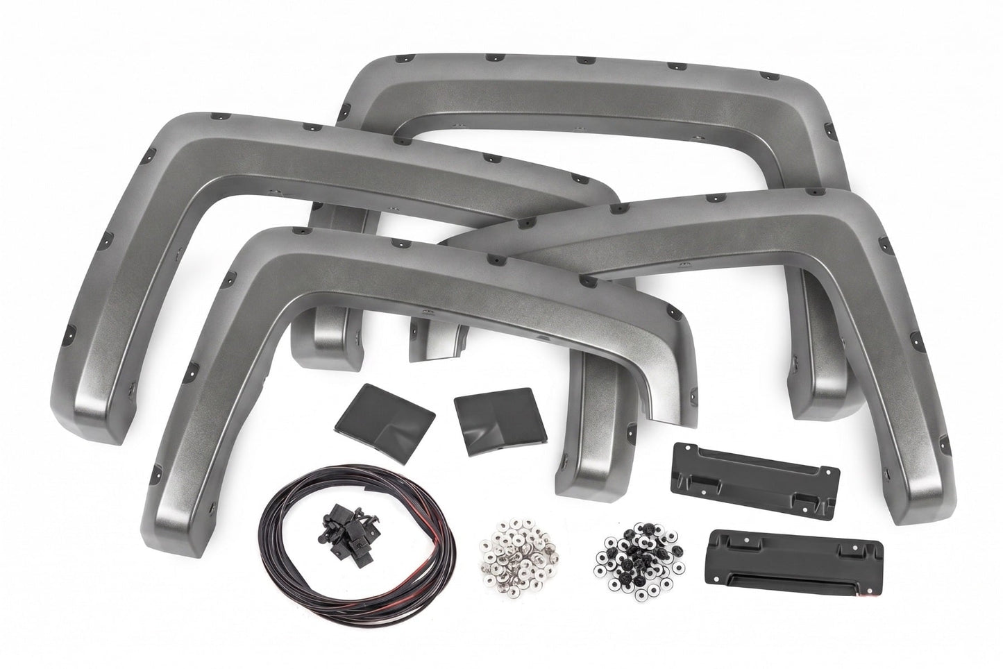 Pocket Fender Flares | 6'7" & 8' Bed | G9K Satin Steel | Chevy Silverado 1500 (14-18)/2500HD - Fender Flares (Image 3 of 6)