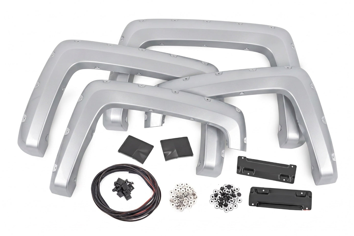 Pocket Fender Flares | 6'7" & 8' Bed | GAN Silver Ice Metallic | Chevy Silverado 1500 (14-18)/2500HD - Fender Flares (Image 3 of 6)