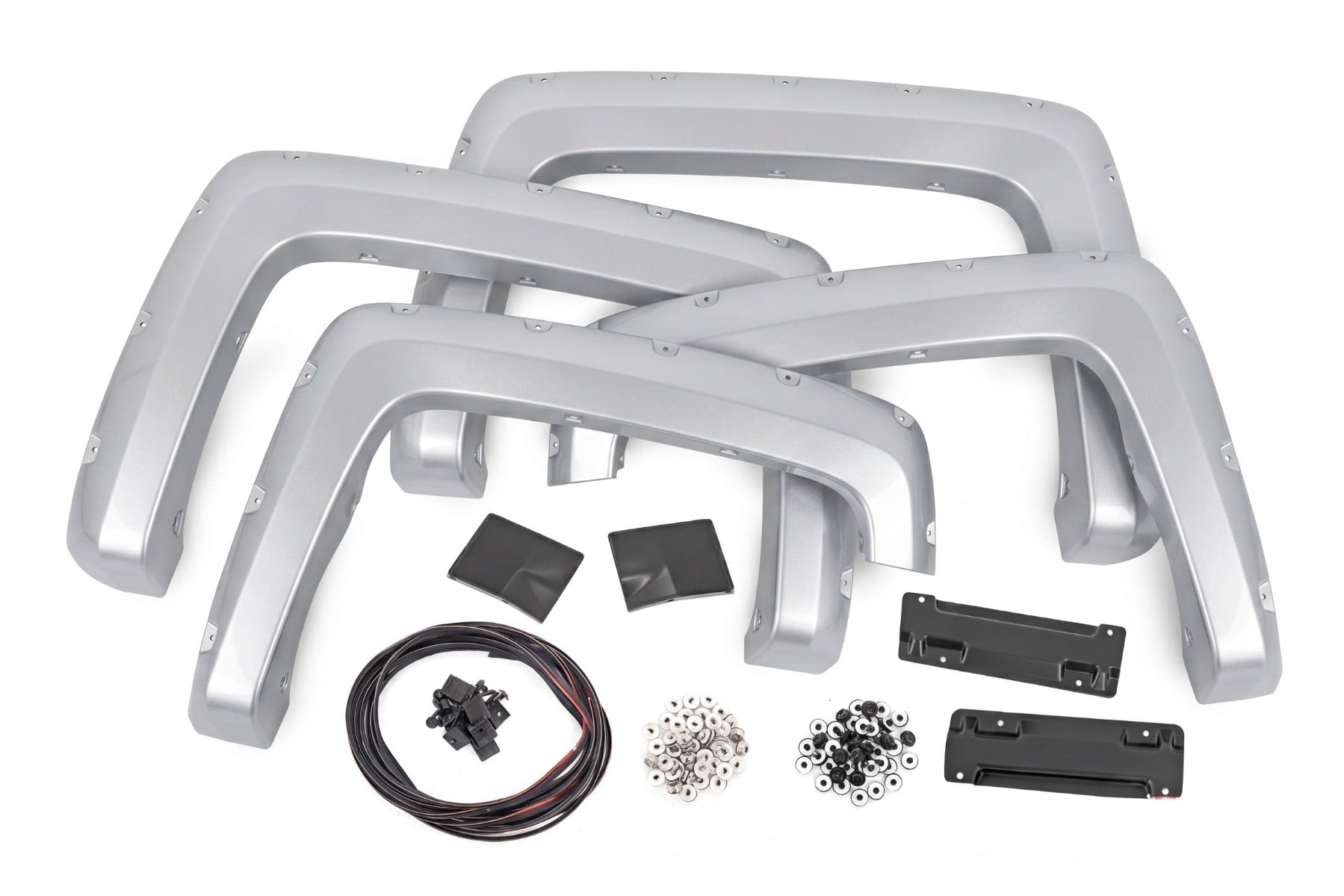 Pocket Fender Flares | 6'7" & 8' Bed | GAN Silver Ice Metallic | Chevy Silverado 1500 (14-18)/2500HD - Fender Flares (Image 3 of 6)