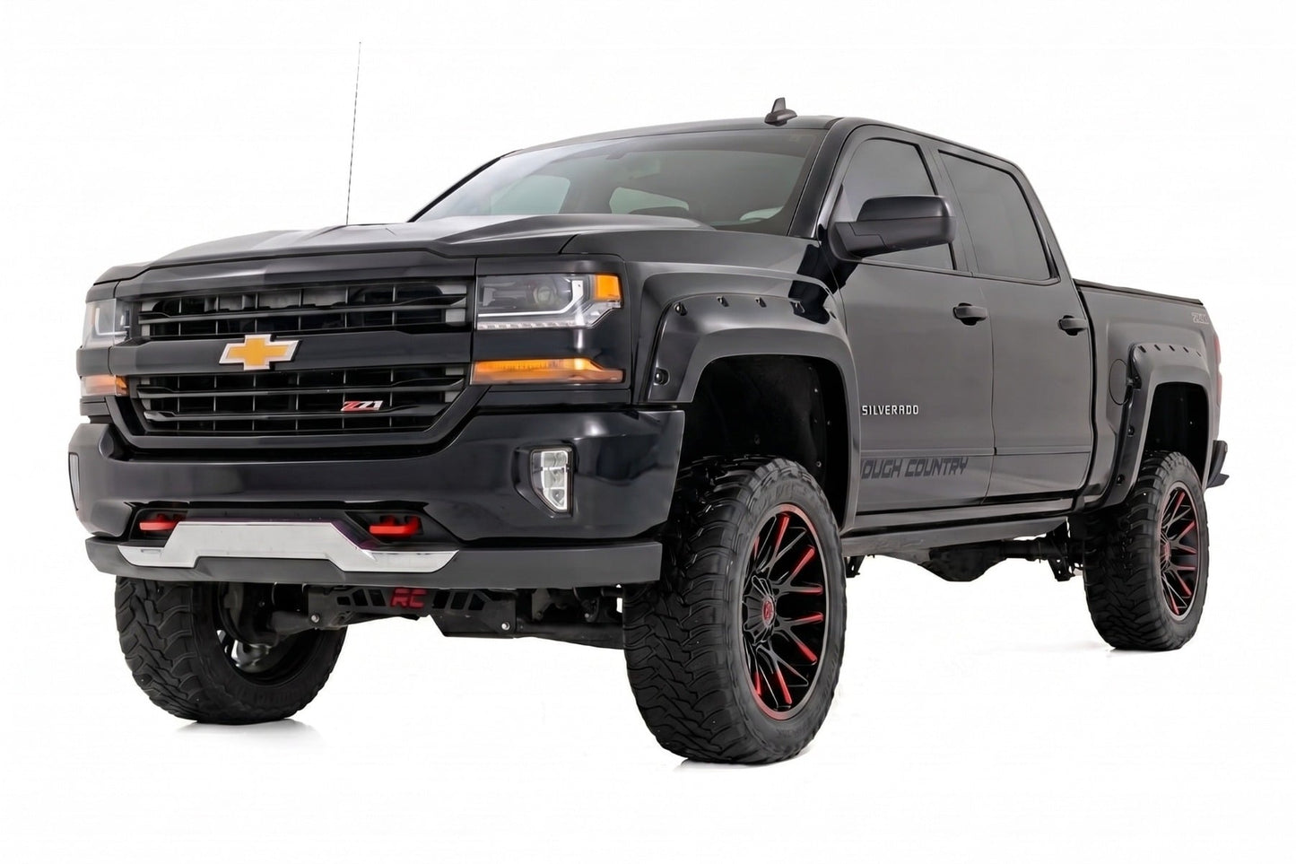 Pocket Fender Flares | 5'9" Bed | GBA Black | Chevy Silverado 1500 (14-18 & Classic) - Fender Flares (Image 2 of 6)
