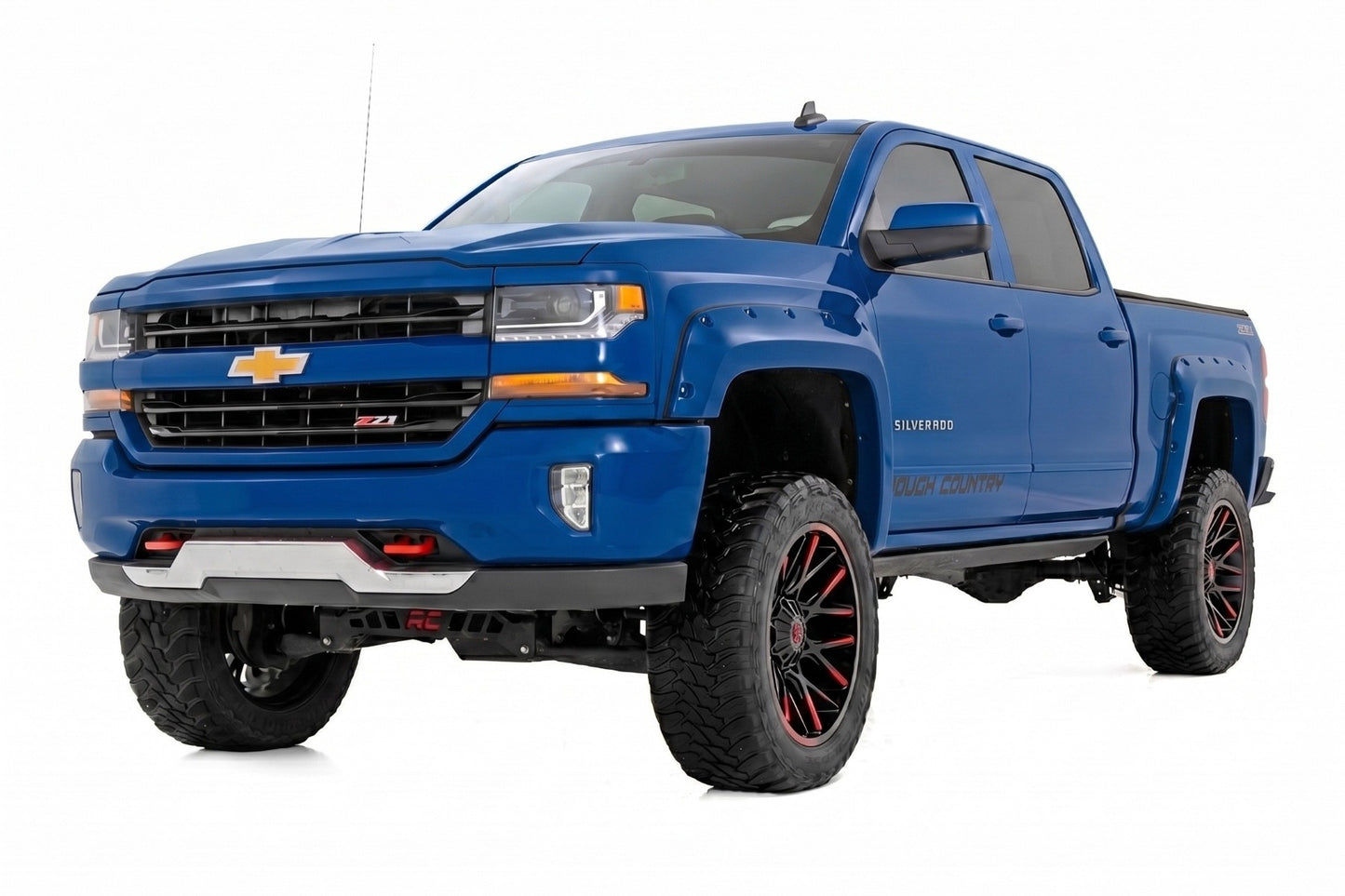 Pocket Fender Flares | 6'7" & 8' Bed | GA0 Northsky Blue | Chevy Silverado 1500 (14-18)/2500HD - Fender Flares (Image 2 of 6)