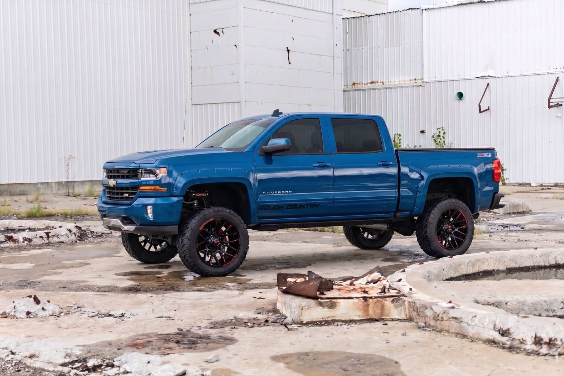 Pocket Fender Flares | 6'7" & 8' Bed | GA0 Northsky Blue | Chevy Silverado 1500 (14-18)/2500HD - Fender Flares (Image 5 of 6)
