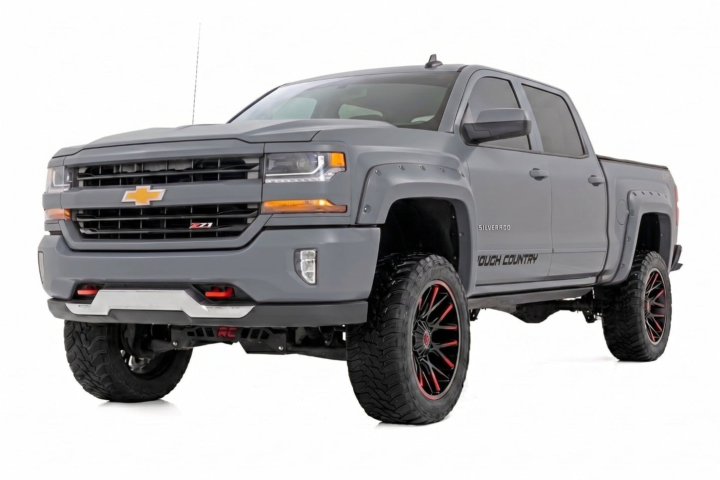 Pocket Fender Flares | 6'7" & 8' Bed | G1C Overcast | Chevy Silverado 1500 (14-18)/2500HD - Fender Flares (Image 2 of 6)