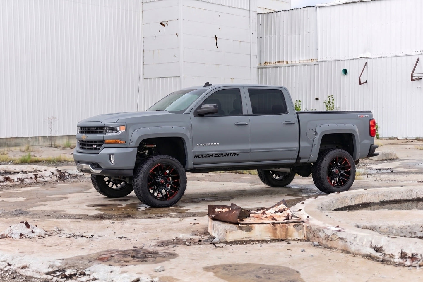 Pocket Fender Flares | 6'7" & 8' Bed | G1C Overcast | Chevy Silverado 1500 (14-18)/2500HD - Fender Flares (Image 5 of 6)