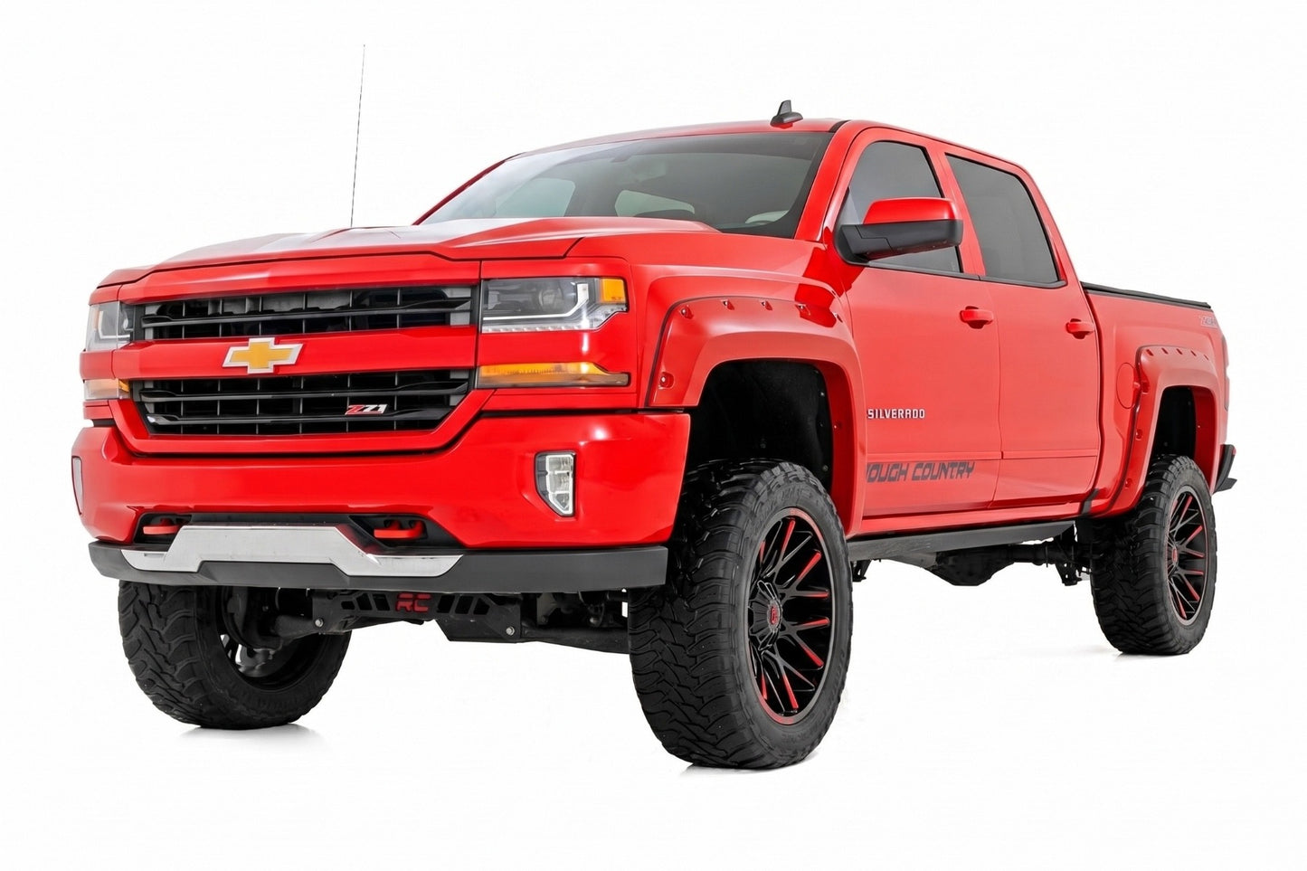 Pocket Fender Flares | 6'7" & 8' Bed | G7C Red Hot | Chevy Silverado 1500 (14-18)/2500HD - Fender Flares (Image 2 of 6)