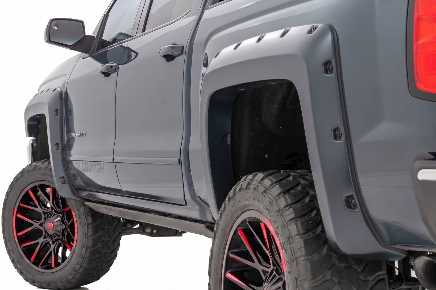 Pocket Fender Flares | 6'7" & 8' Bed | GJI Shadow Gray | Chevy Silverado 1500 (14-18)/2500HD - Fender Flares (Image 1 of 6)