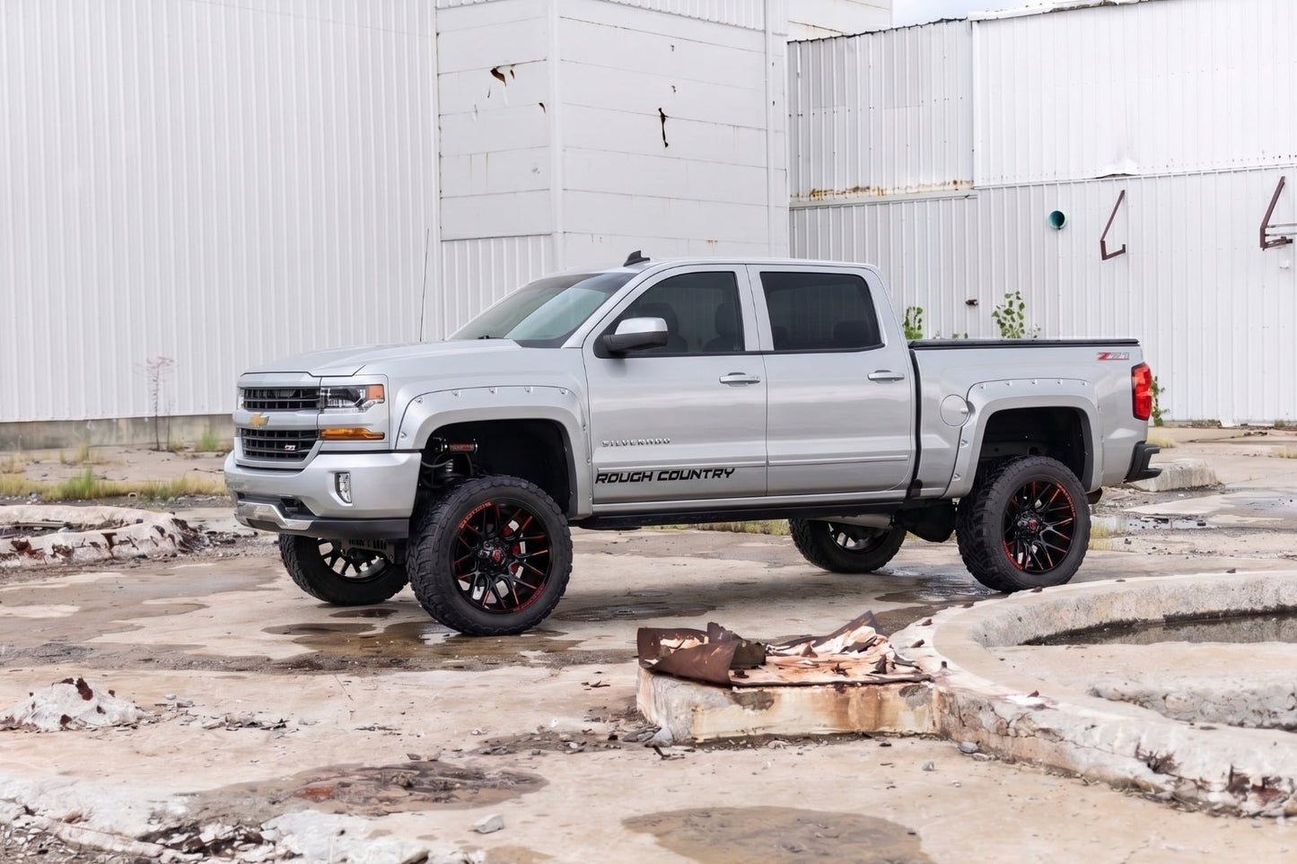 Pocket Fender Flares | 5'9" Bed | GAN Silver Ice Metallic | Chevy Silverado 1500 (14-18 & Classic) - Fender Flares (Image 5 of 6)