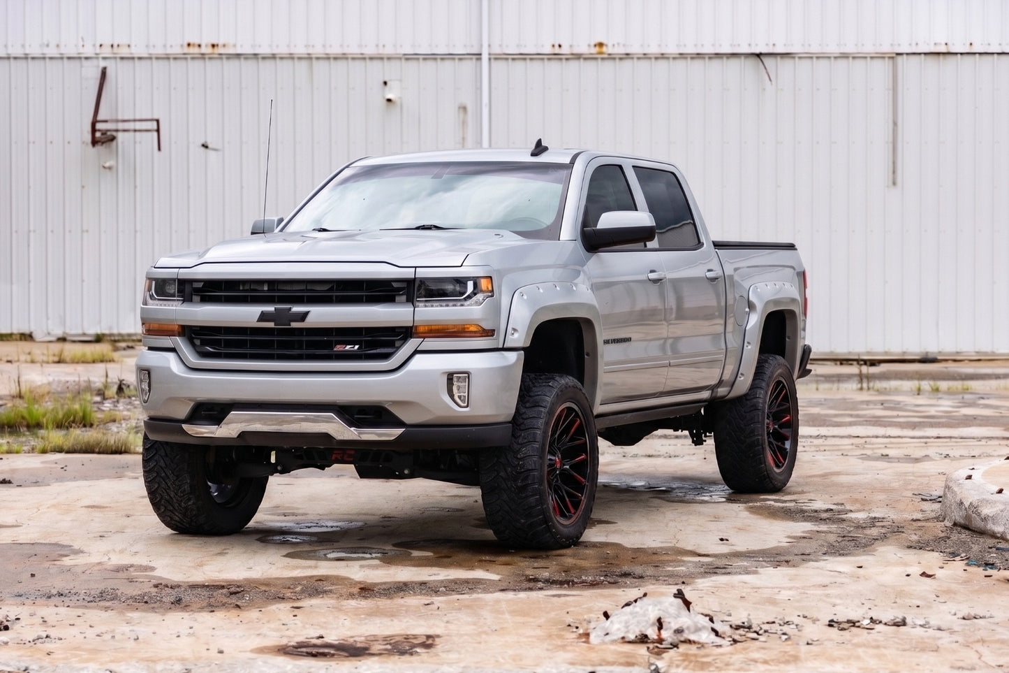 Pocket Fender Flares | 5'9" Bed | GAN Silver Ice Metallic | Chevy Silverado 1500 (14-18 & Classic) - Fender Flares (Image 4 of 6)
