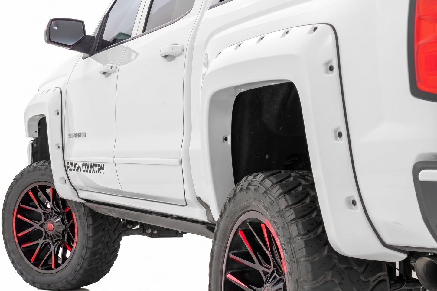Pocket Fender Flares | 5'9" Bed | GAZ Summit White | Chevy Silverado 1500 (14-18 & Classic) - Fender Flares (Image 1 of 6)