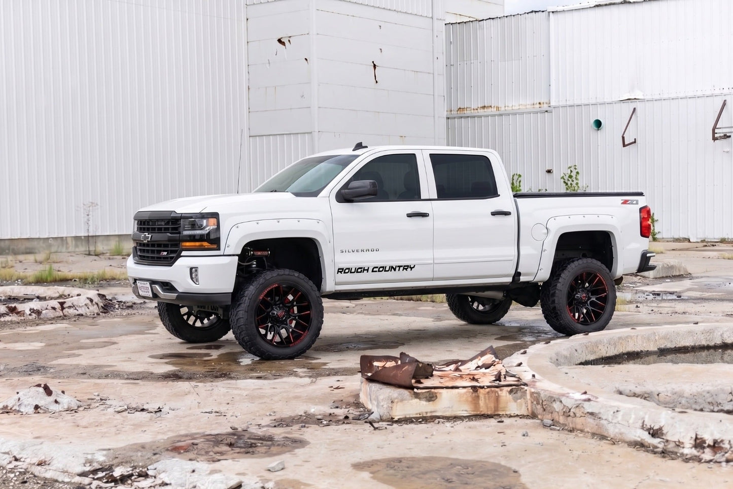 Pocket Fender Flares | 5'9" Bed | GAZ Summit White | Chevy Silverado 1500 (14-18 & Classic) - Fender Flares (Image 5 of 6)