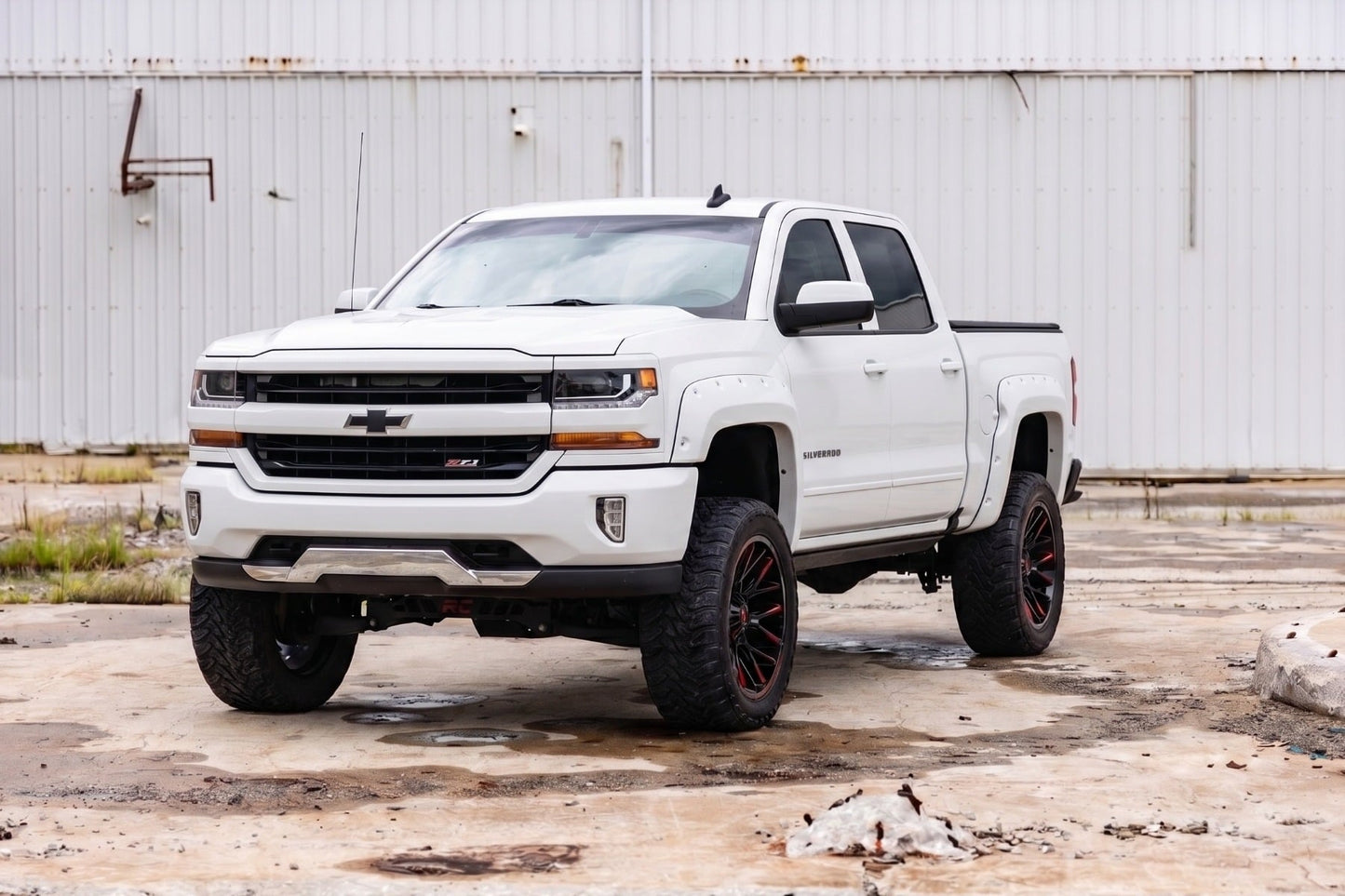 Pocket Fender Flares | 5'9" Bed | GAZ Summit White | Chevy Silverado 1500 (14-18 & Classic) - Fender Flares (Image 4 of 6)