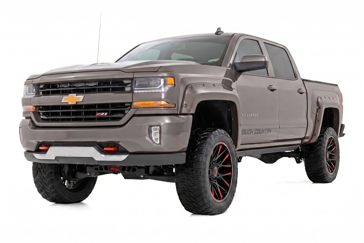 Pocket Fender Flares | 6'7" & 8' Bed | GXG Tungsten | Chevy Silverado 1500 (14-18)/2500HD - Fender Flares (Image 2 of 6)