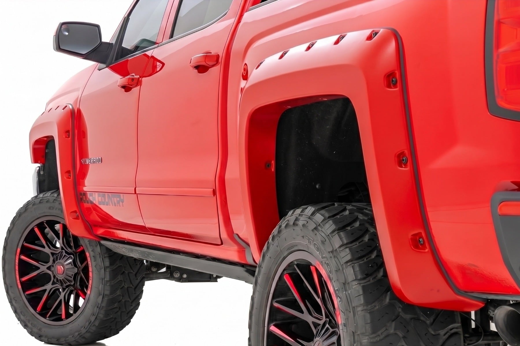 Pocket Fender Flares | 5'9" Bed | GCN Victory Red | Chevy Silverado 1500 (14-18 & Classic) - Fender Flares (Image 1 of 6)