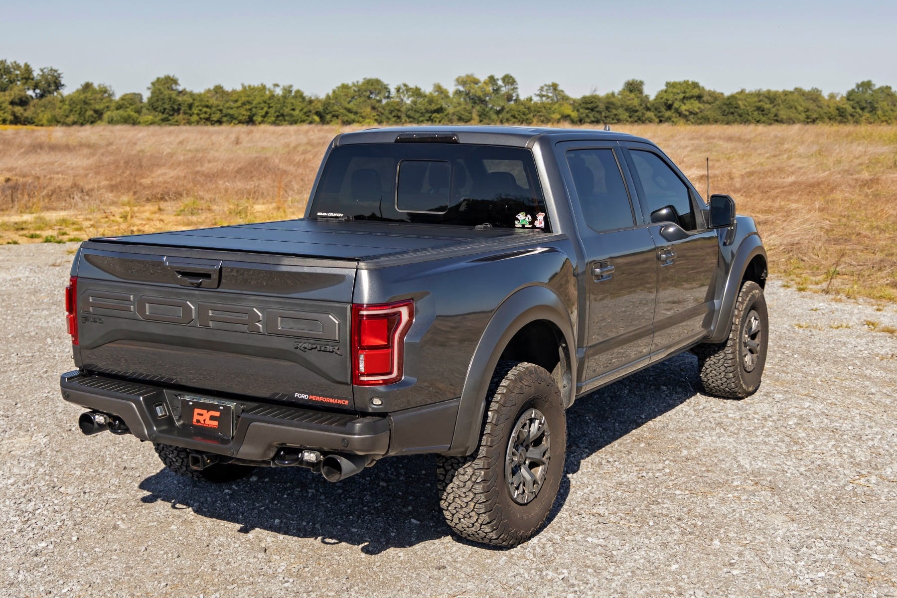 49221550 Rough Countrry Hard Tri-Fold Flip Up Bed Cover Ford F-150 (21-26)/F-150 Lightning (22-26)