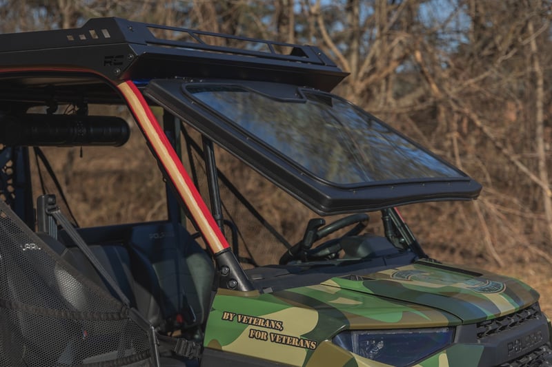 RC Electric Tilt Windshield | Glass | Formed Frame | Polaris Ranger XP 1000 (manufacturer page)