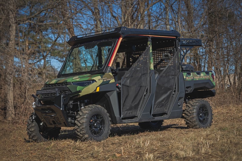RC Electric Tilt Windshield | Glass | Formed Frame | Polaris Ranger XP 1000 (manufacturer page)