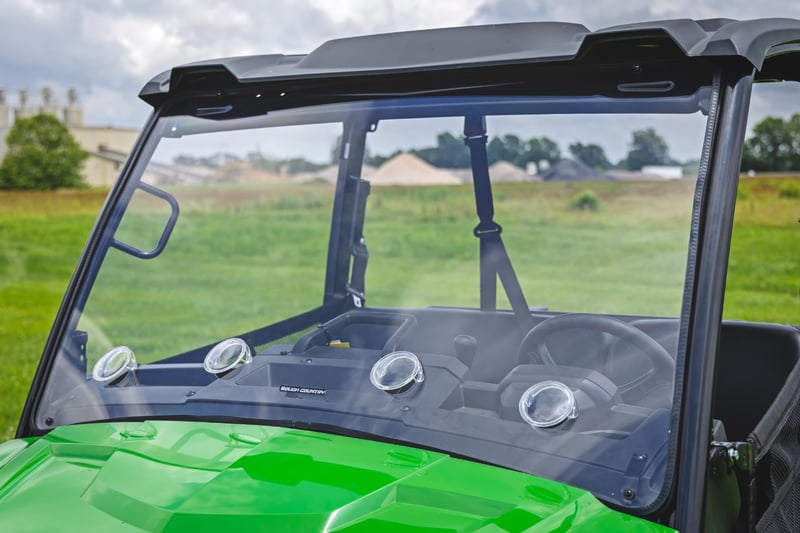 RC Vented Full Windshield | Scratch Resistant | John Deere Gator XUV 835 (manufacturer page)