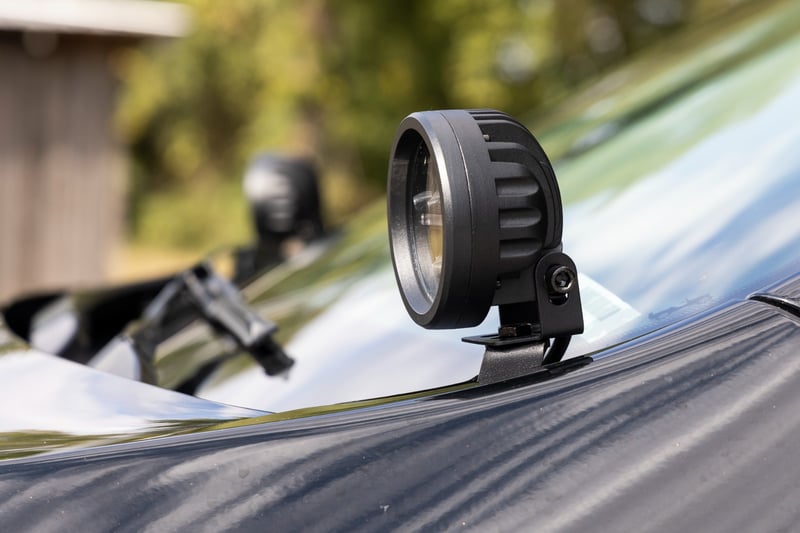 RC LED Light Kit | Ditch Mount | 2" Black Pair | Spot | Jeep Cherokee KL (14-21) (manufacturer page)