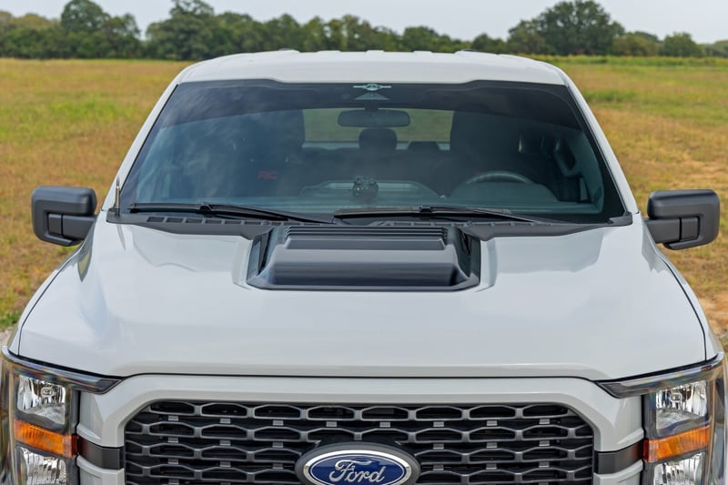 RC Hood Scoop | B3 Atlas Blue | Ford F-150 2WD/4WD (2021-2026) (manufacturer page)