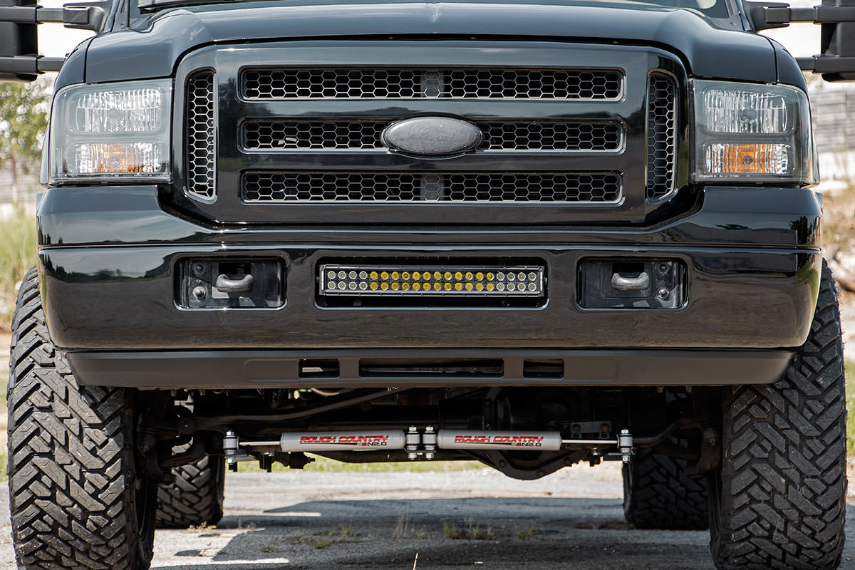 LED Light Kit | Bumper Mount | 20" Black Dual Row | White DRL | Ford F-250/F-350 Super Duty (05-07) - Lighting & Acc (Image 2 of 3)