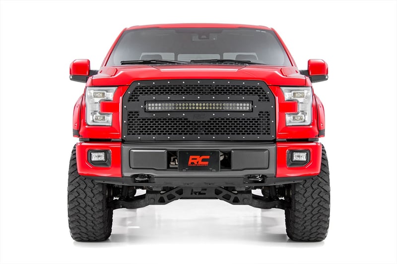 RC Mesh Grille | 30" Dual Row LED | Black | Ford F-150 2WD/4WD (2015-2017) (manufacturer page)