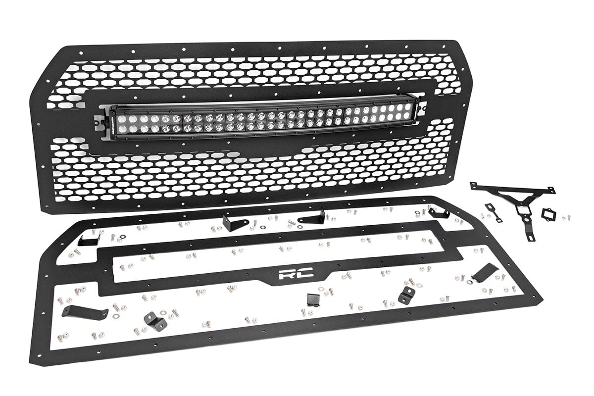 Mesh Grille | 30" Dual Row LED | Black | Ford F-150 2WD/4WD (2015-2017) - Lighting & Acc (Image 3 of 6)