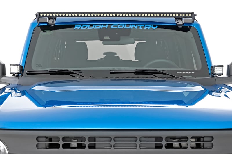 RC LED Light Kit | Upper Windshield | 50" Spectrum Single Row | Ford Bronco (21-26) (manufacturer page)
