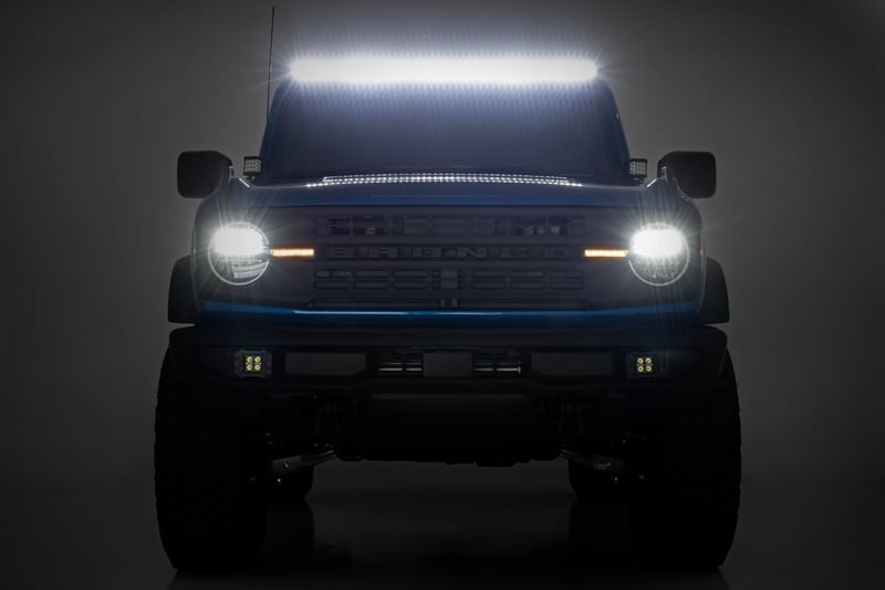 RC LED Light Kit | Upper Windshield | 50" Spectrum Single Row | Ford Bronco (21-26) (manufacturer page)