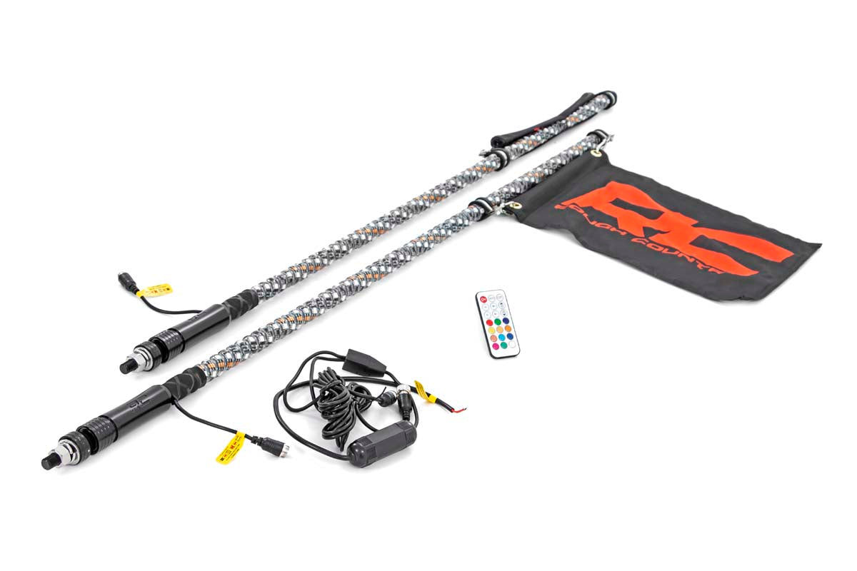 Multi-Color LED | Whip | 4' Long | Pair - Lighting & Acc (Image 3 of 6)