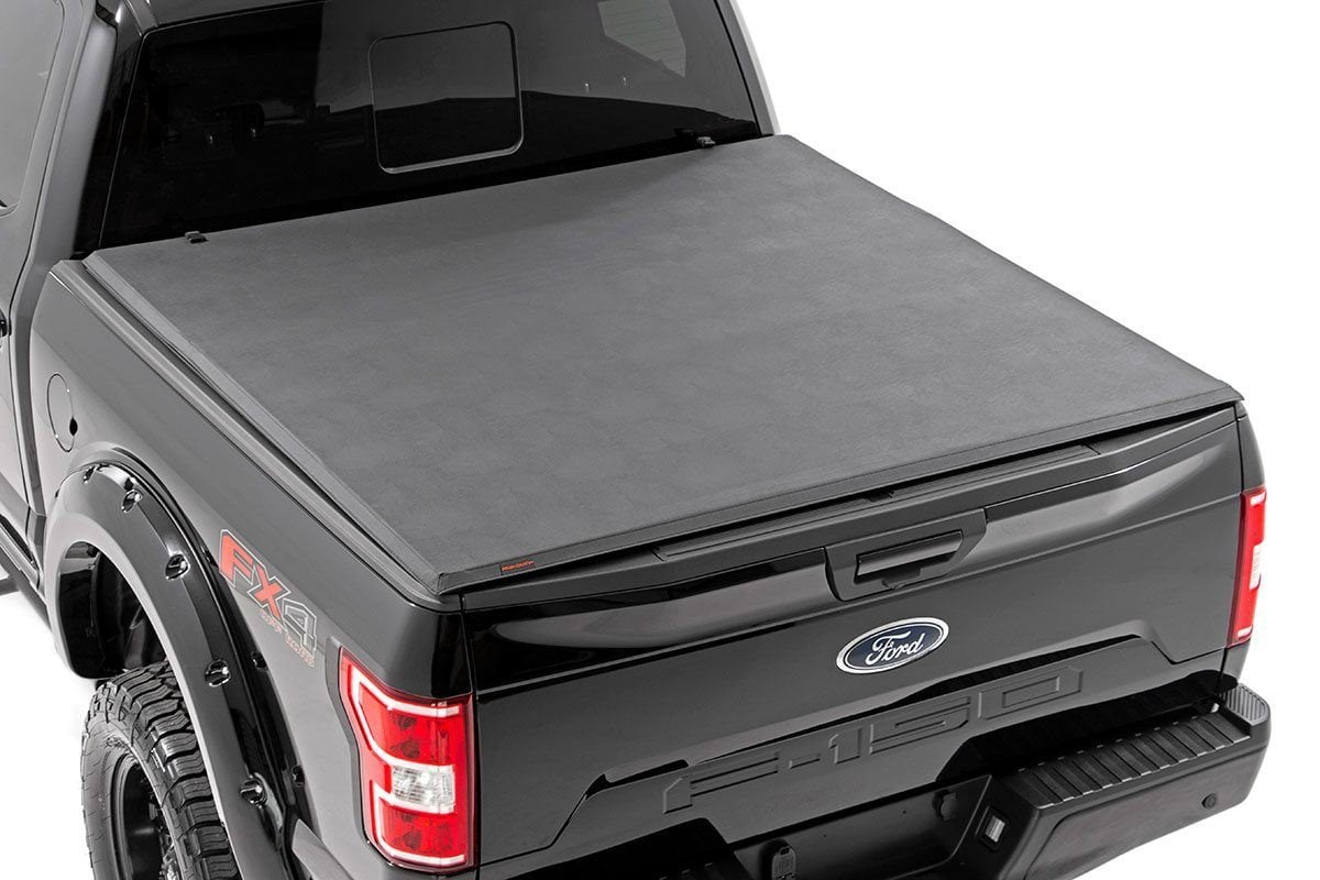 Soft Tri-Fold Bed Cover | 5'7" Bed | Ford F-150 (21-26)/F-150 Lightning (22-26) - Bed Covers (Image 1 of 6)