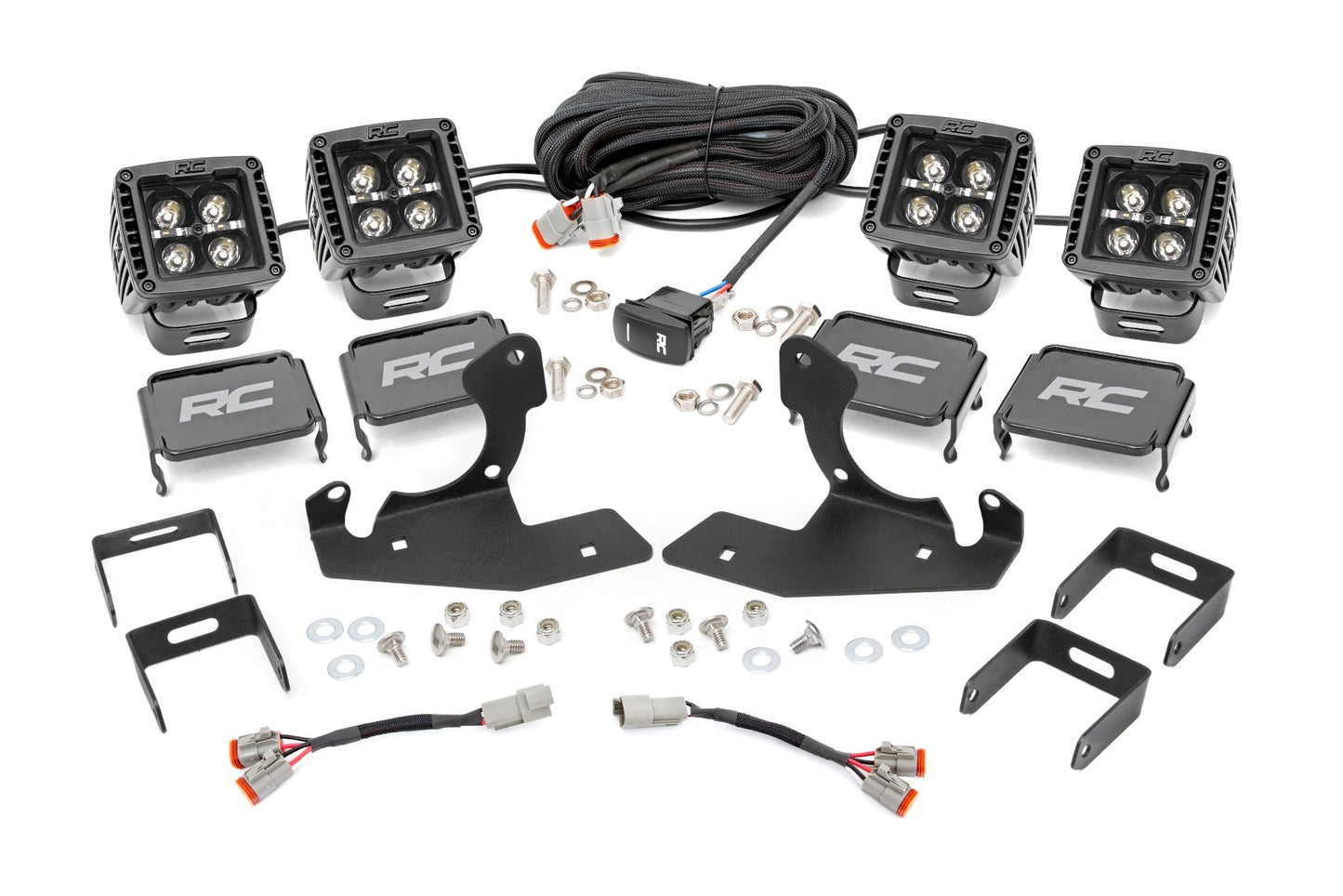 LED Light Kit | Fog | 2" Black Pairs x2 | White DRL | Chevy Silverado 1500/2500HD/3500HD 2WD/4WD - Lighting & Acc (Image 1 of 3)