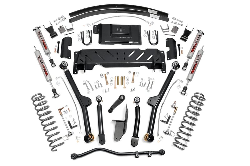 RC 4.5 Inch Lift Kit | Long Arm | RR Leafs | NP242 | Jeep Cherokee XJ 4WD (84-01) (manufacturer page)