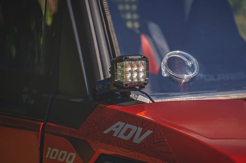RC LED Light Kit | Front Mount | 3" Chrome Pair | Wide Angle | Polaris XPEDITION ADV 5 (manufacturer page)
